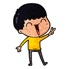 cartoon happy man