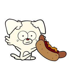 nervous dog cartoon