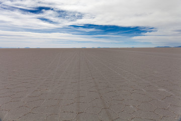 the heart of the Salar de Uyuni salt marsh