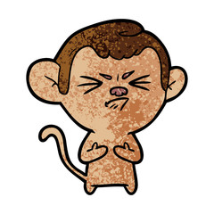 cartoon annoyed monkey