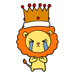 cartoon crying lion