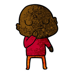 cartoon bald man