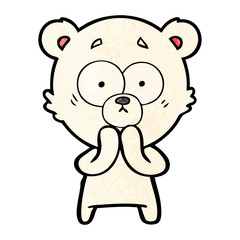 worried polar bear cartoon