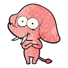 happy cartoon elephant