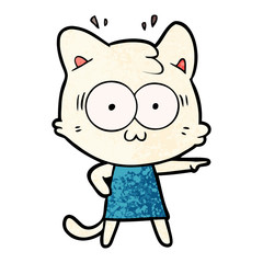 cartoon surprised cat