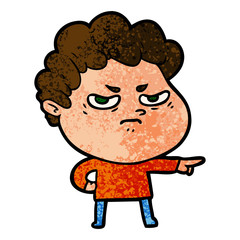 cartoon angry man