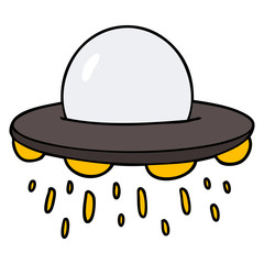 cartoon flying saucer