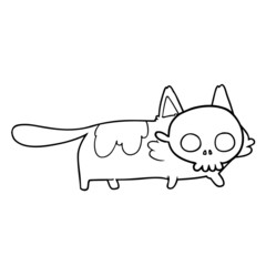 cartoon angry cat