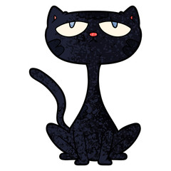 cartoon black cat