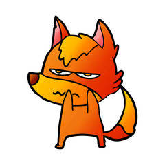 angry fox cartoon character