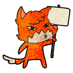 clever cartoon fox