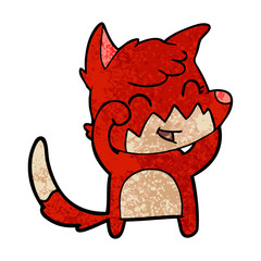 happy cartoon fox