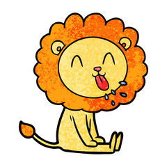 happy cartoon lion