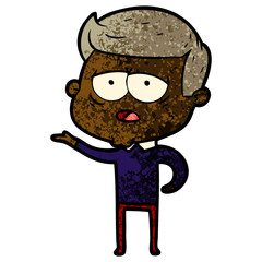 Obraz premium cartoon tired man