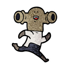 friendly cartoon alien running