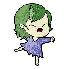 cartoon laughing vampire girl