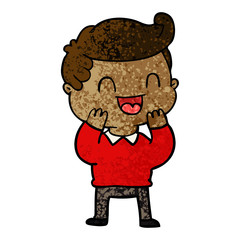 cartoon happy man