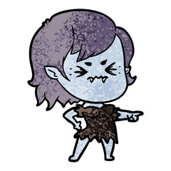 annoyed cartoon vampire girl