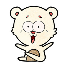 Obraz premium happy polar bear cartoon
