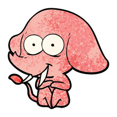 happy cartoon elephant