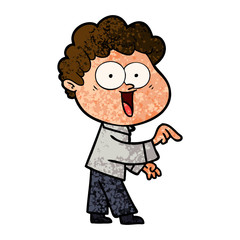 cartoon happy man