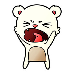 angry polar bear cartoon