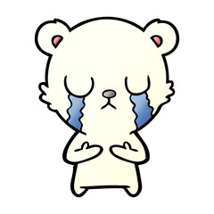 sad little polar bear cartoon