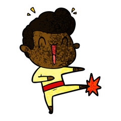 cartoon excited man