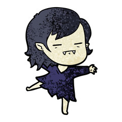 cartoon undead vampire girl dancing