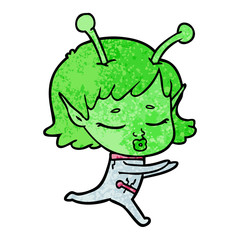 cartoon alien girl