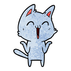 happy cartoon cat