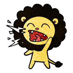 cartoon roaring lion