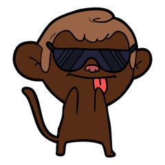 funny cartoon monkey wearing shades