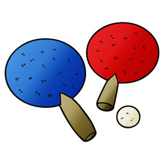 cartoon table tennis bats