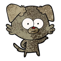 Fototapeta premium nervous dog cartoon