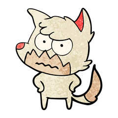 cartoon annoyed fox