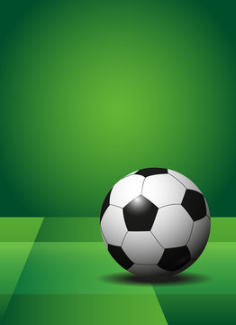 soccer ball on green background