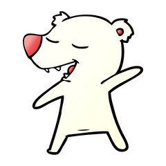 happy polar bear cartoon