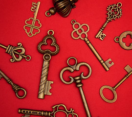 Background of Antique Skeleton Keys