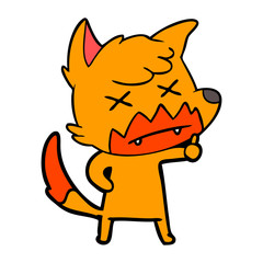 dead fox cartoon character