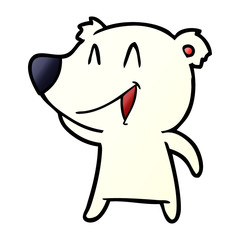 happy polar bear cartoon