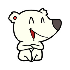 happy polar bear cartoon