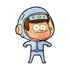 happy astronaut cartoon