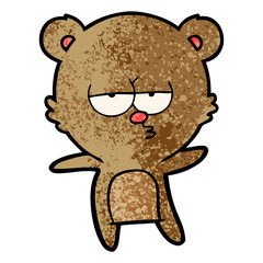 bored bear cartoon