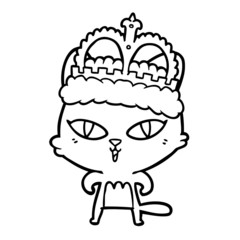 cartoon cat wearing crown
