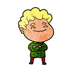 cartoon friendly man