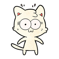cartoon surprised cat