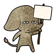 annoyed cartoon elephant