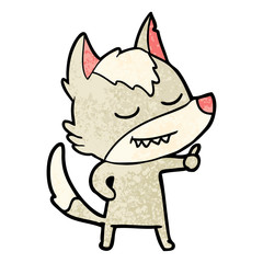 friendly cartoon wolf