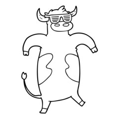 cartoon bull